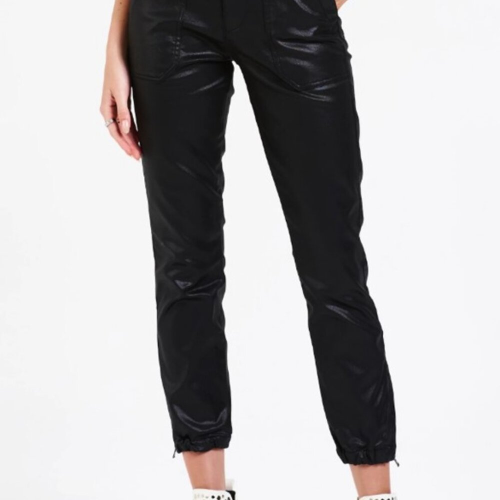 Dear John black coated high rise jogger pants size 27
